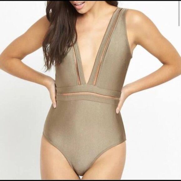 Ted Baker London Plunge One Piece Swimsuit - NEW - Picture 2 of 15
